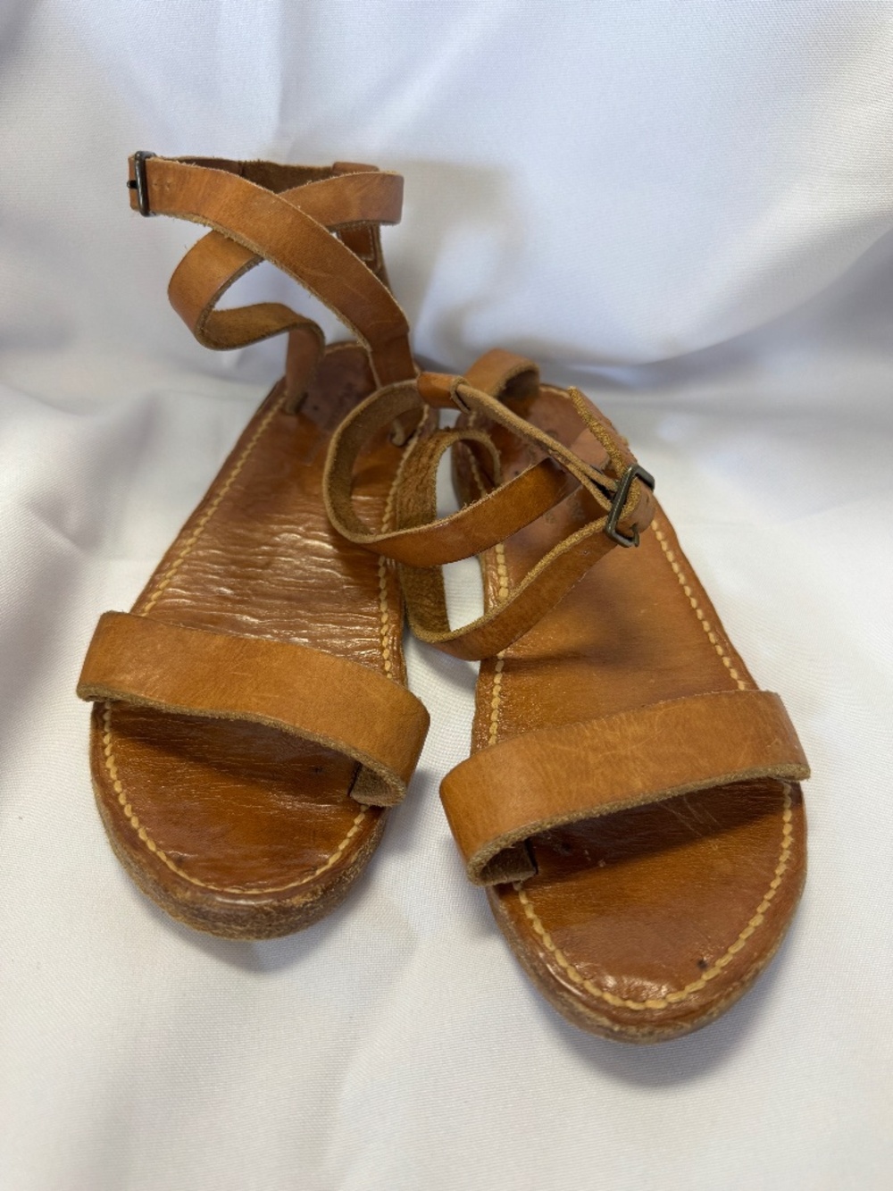 Golden Goose K. Jacques St. Tropez Caramel Brown Sandal Size 7/38